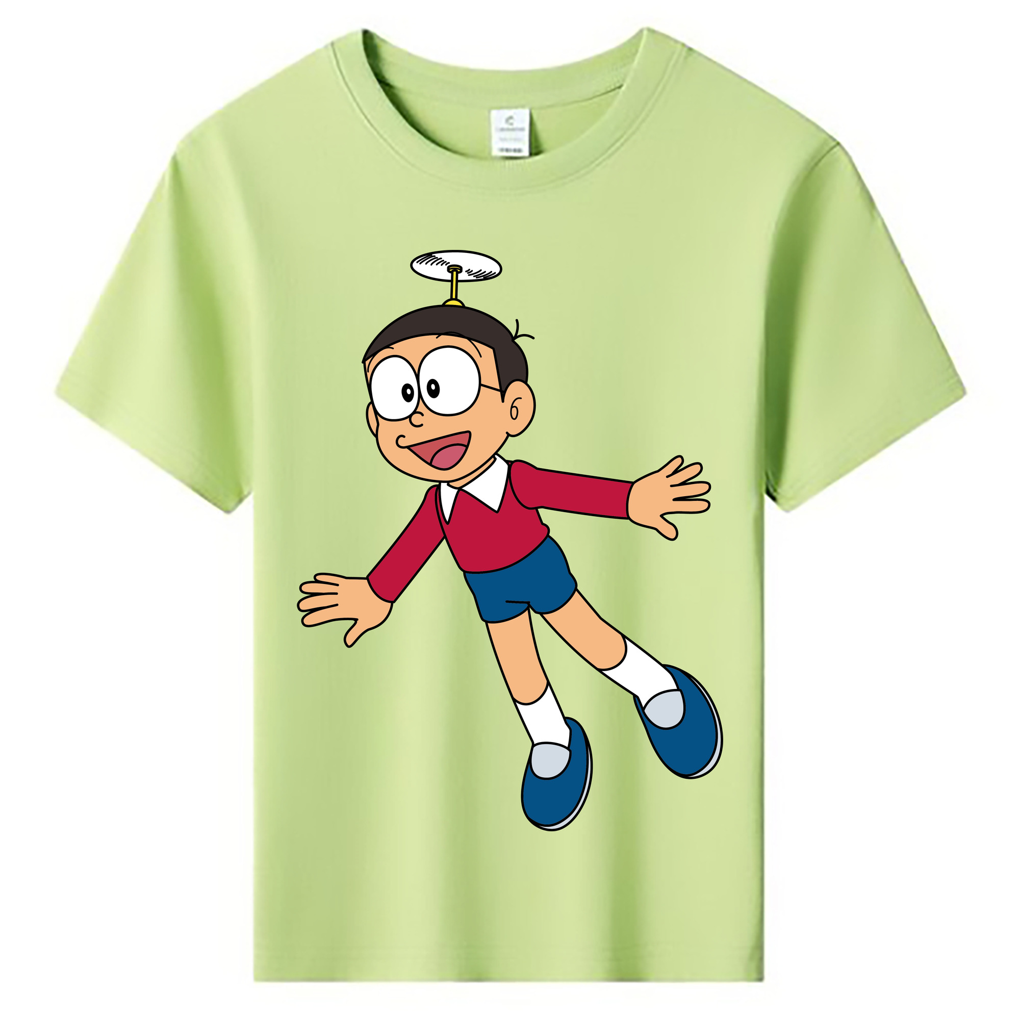 （画像用） ドラえもん 野比 のび太 Doraemon Nobita Nobi 綿100％キッズTシャツ（フロントプリント）